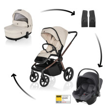 Kočárek Move Cross 5X + autosedačka Baby-Safe Core, Quartz Beige