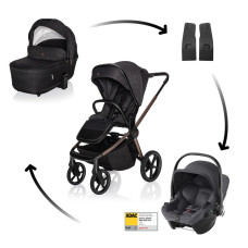 Kočárek Move Cross 5X + autosedačka Baby-Safe Core, Quartz Black