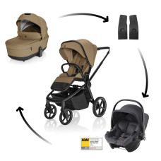 Kočárek Move Cross 5X + autosedačka Baby-Safe Core, Latte Beige