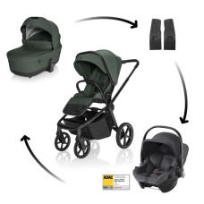 Kočárek Move Cross 5X + autosedačka Baby-Safe Core, Oak Green