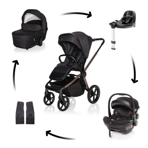 Kočárek Move Cross 5X + autosedačka XM Plus i-size bundle, Quartz Black Kočárek Move Cross 5X + autosedačka XM Plus i-size bundle, Quartz Black