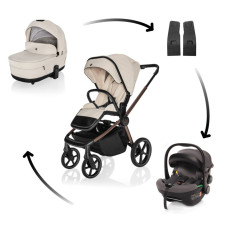 Kočárek Move Cross 5X + autosedačka XM Plus i-Size, Quartz Beige