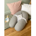 Těhotenský a kojící polštář Multirelax 3v1 Bavlna, Grey Bunny
