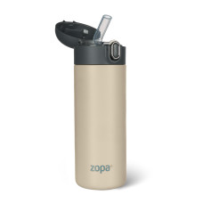 Termoska na tekutiny s brčkem 400 ml, Cookie beige