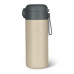 Termoska na tekutiny s brčkem a silikonovým držákem 350 ml, Cookie beige