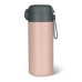 Termoska na tekutiny s brčkem a silikonovým držákem 350 ml, Candy pink