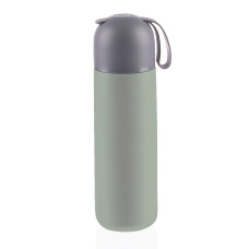 Termoska na tekutiny se silikonovým držákem 400 ml, Pistacio green