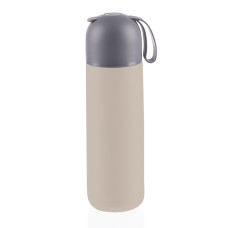 Termoska na tekutiny se silikonovým držákem 400 ml, Cookie beige