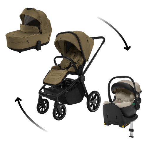 Set kočárek Move Cross 5 + hluboká korba Move XL 5 + autosedačka XM dle vlastního výběru + báze, Toffee Brown Set kočárek Move Cross 5 + hluboká korba Move XL 5 + autosedačka XM dle vlastního výběru + báze, Toffee Brown