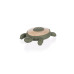 Silikonové dřevěné kousátko Turtle, Forest Green
