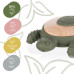 Silikonové dřevěné kousátko Turtle, Mustard Yellow