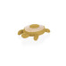 Silikonové dřevěné kousátko Turtle, Mustard Yellow