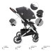 Set kočárek Quest+ korba+ adaptéry+ autosedačka, Vulcan Black/Silver