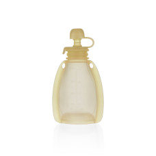 Silikonová plnitelná kapsička na dětskou stravu, Transparent Yellow