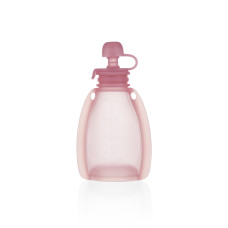 Silikonová plnitelná kapsička na dětskou stravu, Transparent Pink