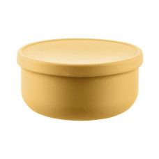 Silikonová miska s víčkem, Mustard Yellow