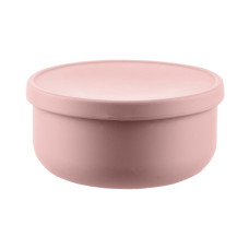 Silikonová miska s víčkem, Old Pink