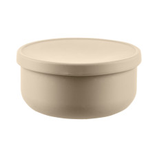 Silikonová miska s víčkem, Sand Beige