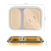 Silikonový svačinový box s příborem velký, Mustard Yellow Silikonový svačinový box s příborem velký, Mustard Yellow