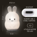 Silikonová LED noční lampička s hudbou vel. L, Rabbit