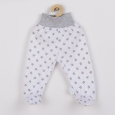Kojenecké polodupačky New Baby Classic II šedé s hvězdičkami