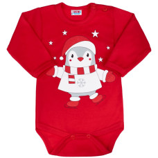Kojenecké body s dlouhým rukávem New Baby Winter Penguin