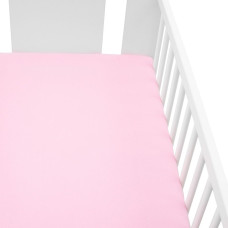Jersey prostěradlo do postýlky New Baby 120x60 růžové