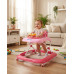 Dětské chodítko Baby Mix s volantem a silikonovými kolečky růžové Dětské chodítko Baby Mix s volantem a silikonovými kolečky růžové