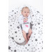 Povlak na kojící polštář ve tvaru C New Baby Hvězdy šedé  285 x16