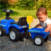 Dětské odrážedlo traktor s vlečkou a nářadím Baby Mix New Holland modrý