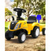 Dětské odrážedlo traktor s vlečkou a nářadím Baby Mix New Holland žlutý