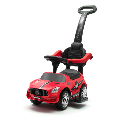 Dětské odrážedlo se zvukem a vodící tyčí Baby Mix RACER červené Dětské odrážedlo se zvukem a vodící tyčí Baby Mix RACER červené