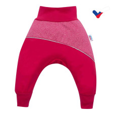 Softshellové kojenecké kalhoty New Baby růžové