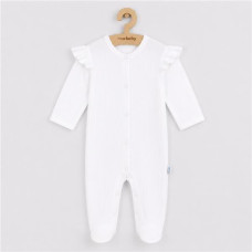 Kojenecký bavlněný overal New Baby Practical bílý holka