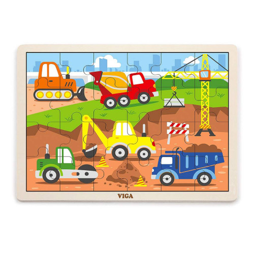 Dětské dřevěné puzzle Viga Stavba Dětské dřevěné puzzle Viga Stavba