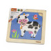 Dřevěné puzzle pro nejmenší Viga 4 ks Kravička Dřevěné puzzle pro nejmenší Viga 4 ks Kravička