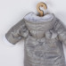 Zimní kojenecká kombinéza s kapucí a oušky New Baby Pumi grey