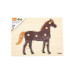 Dětské dřevěné puzzle vkládačka Montessori Viga Kůň