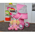 Dětský kočárek pro panenky Milly Mally Alice Prestige Pink
