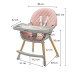 Jídelní židlička Baby Mix Freja wooden dusty pink