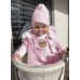 Kojenecký kabátek na knoflíky New Baby Luxury clothing Laura růžový