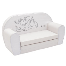 Dětská rozkládací pohovka New Baby Lion Family light grey