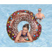 Dětský velký nafukovací kruh Bestway DONUT 107cm brown