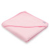Dětská froté osuška s kapucí New Baby BASIC 80x80 ružová