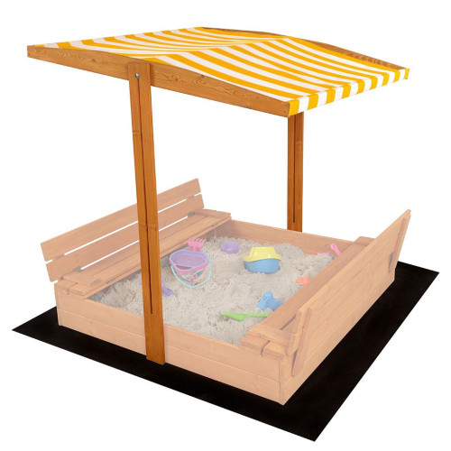 Stříška pro dětské dřevěné pískoviště Baby Mix 120x120 cm žluto-bílá Stříška pro dětské dřevěné pískoviště Baby Mix 120x120 cm žluto-bílá