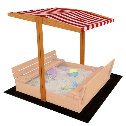 Stříška pro dětské dřevěné pískoviště Baby Mix 120x120 cm červeno-bílá Stříška pro dětské dřevěné pískoviště Baby Mix 120x120 cm červeno-bílá