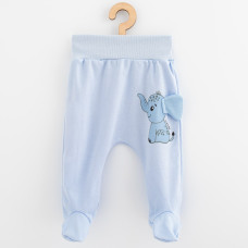 Kojenecké bavlněné polodupačky New Baby Happy Elephant blue