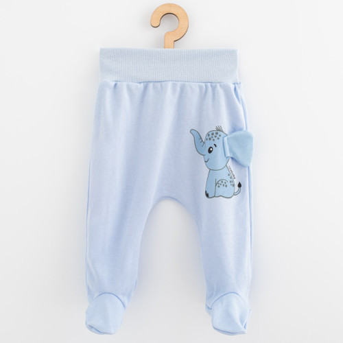 Kojenecké bavlněné polodupačky New Baby Happy Elephant blue Kojenecké bavlněné polodupačky New Baby Happy Elephant blue