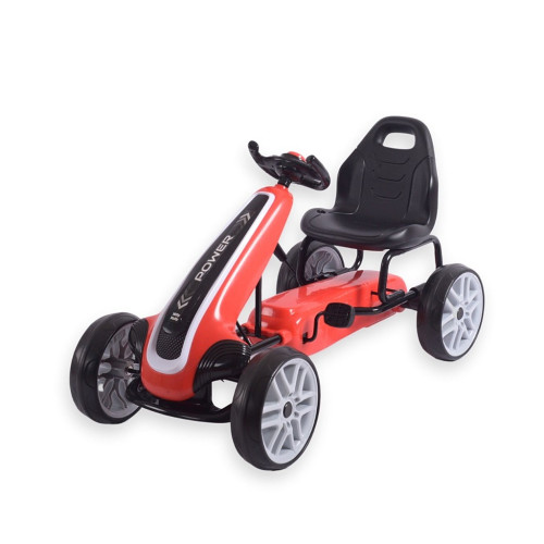 Dětská šlapací motokára Go-kart Milly Mally Power červená Dětská šlapací motokára Go-kart Milly Mally Power červená