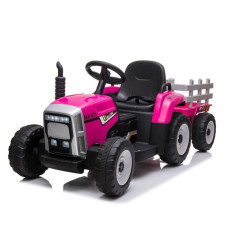 Elektrický traktor Baby Mix Erick s dálkovým ovladačem růžový